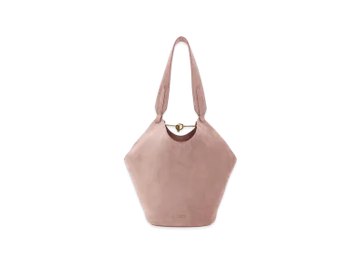 KHAITE Women's Suede Mini Lotus Shoulder Bag "Pink"