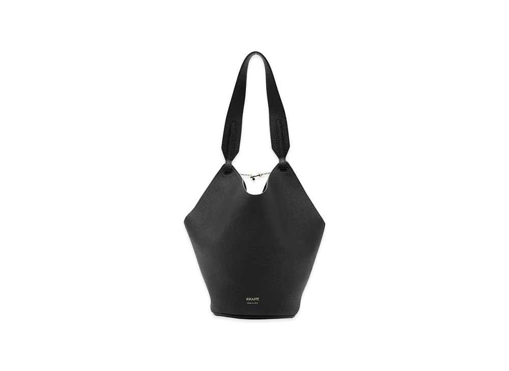 KHAITE Women's Lotus Mini Leather Bucket Bag "Black"