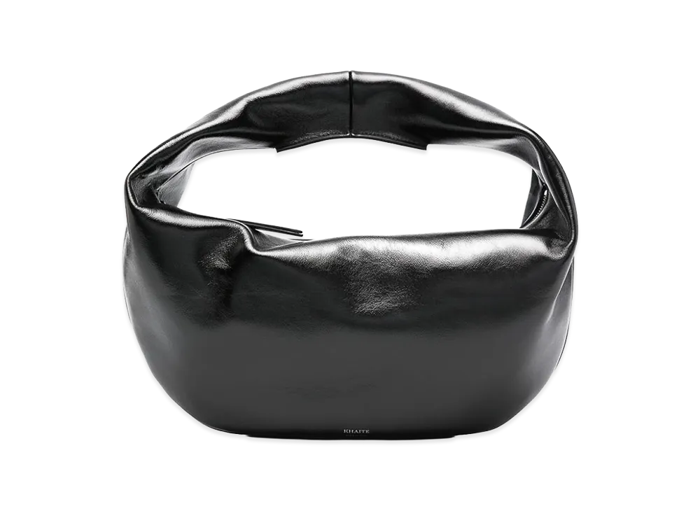 KHAITE Women's Olivia Medium Patent Leather Hobo Bag "Black"