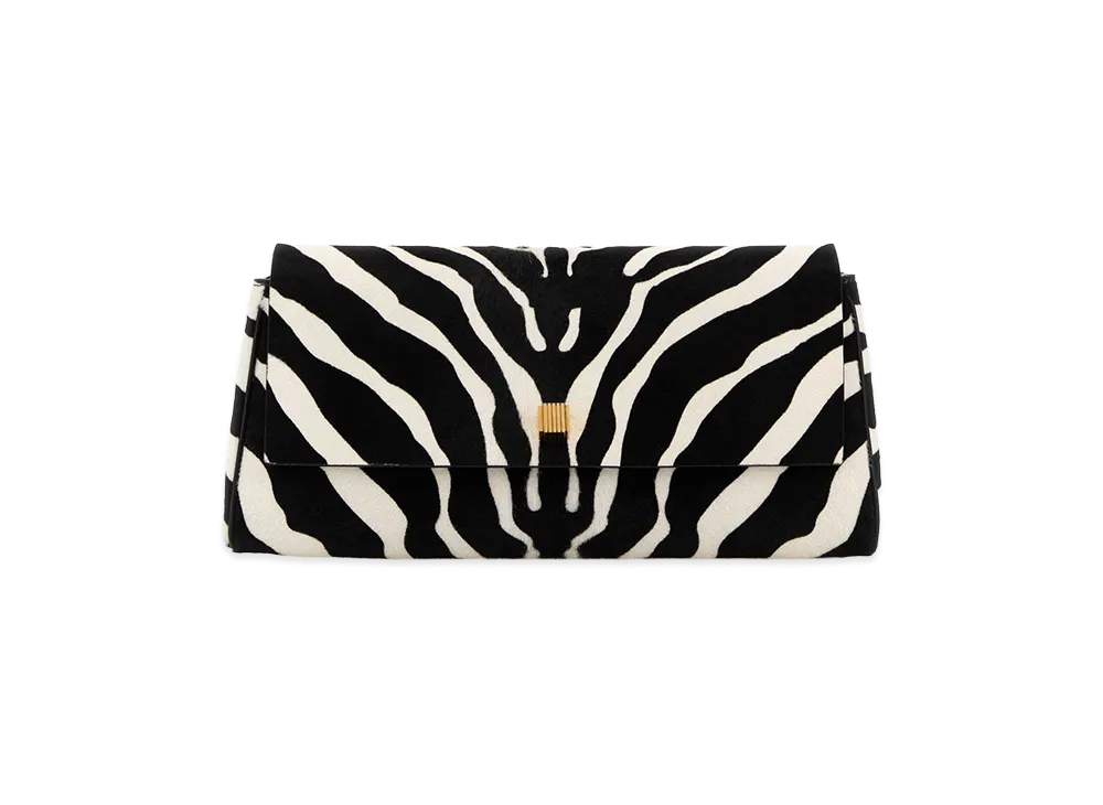 KHAITE Women's Printed Calf Hair Audrey Clutch "Animal Print"