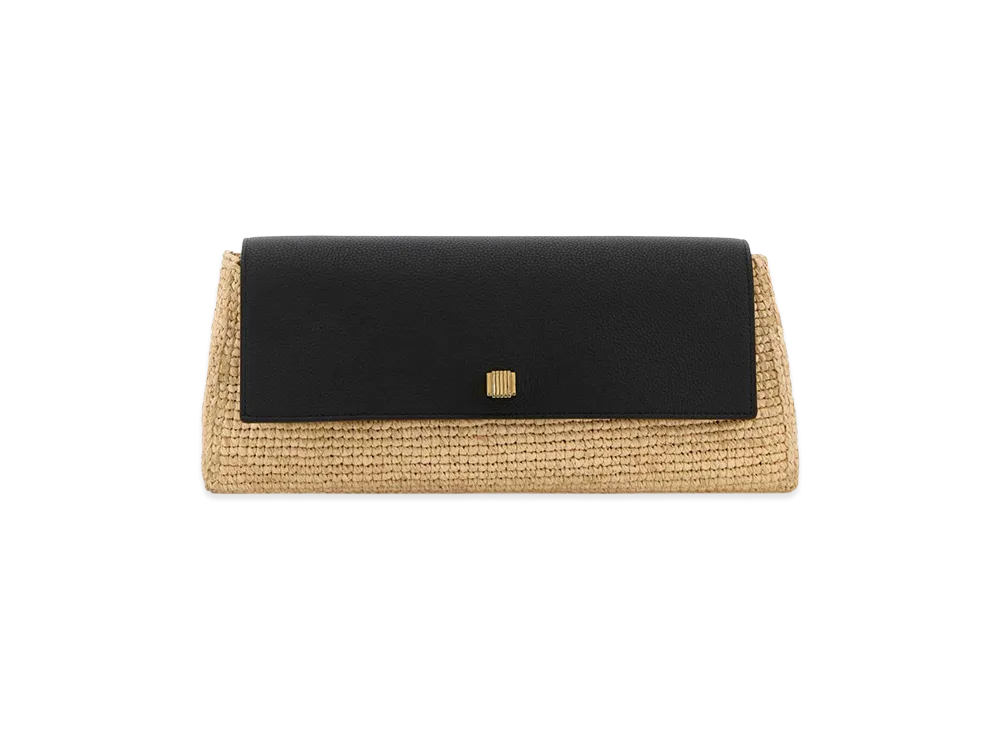 KHAITE Women's Raffia Audrey Clutch "Beige"