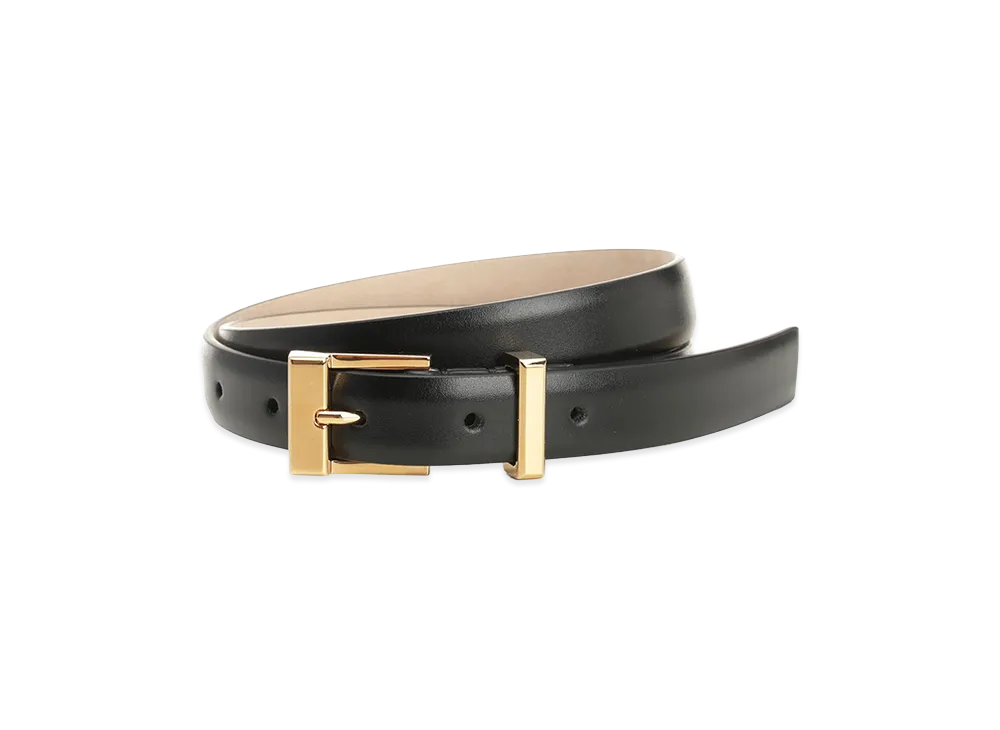 KHAITE Women's "Manhattan" Calfskin Belt "Black"