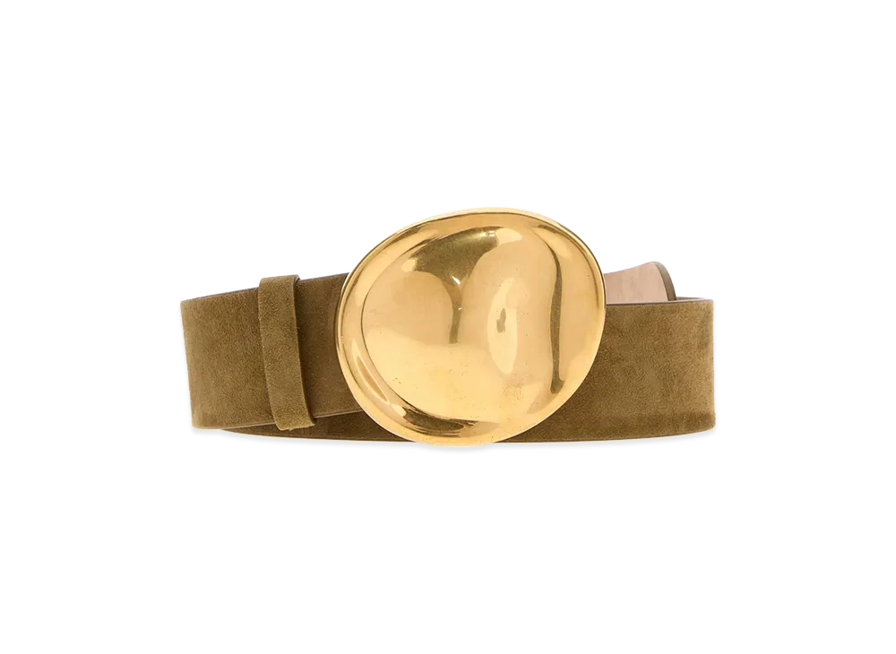 KHAITE Women's Suede Keefe Belt "Beige"