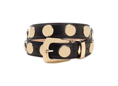 KHAITE Women's Benny Belt With Studs "Black"