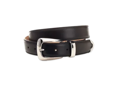 KHAITE Women's Benny Smooth Leather Belt "Black"
