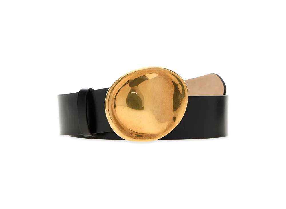 KHAITE Women's Leather Keefe Belt "Black"