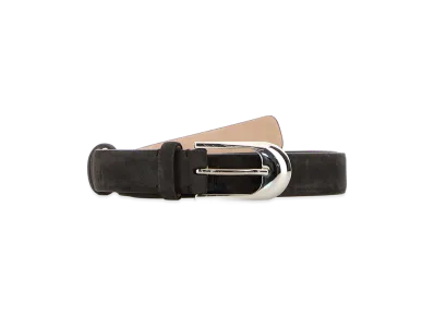 KHAITE Women's Suede Belt "Brown/Dark Brown"