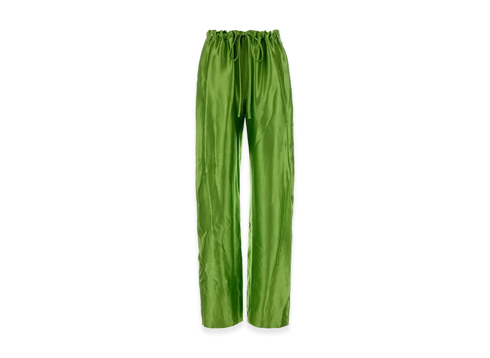 KHAITE Women's Satin Rohen Pant "Green"