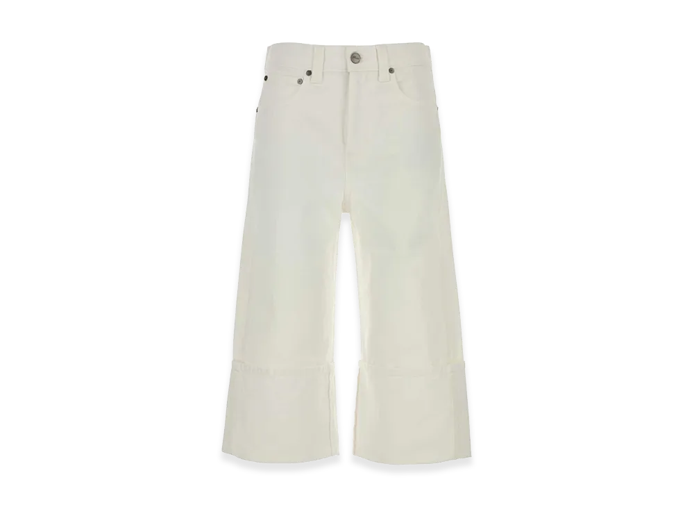 KHAITE Women's Denim Capri Pant "White"