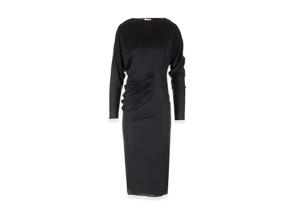 KHAITE Women's Long Viscose Jersey Dress "Black"