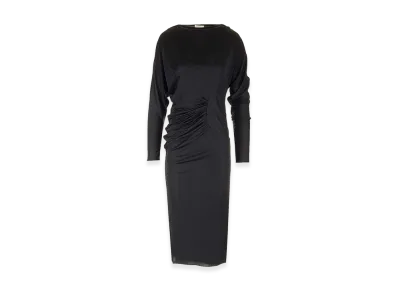 KHAITE Women's Long Viscose Jersey Dress "Black"