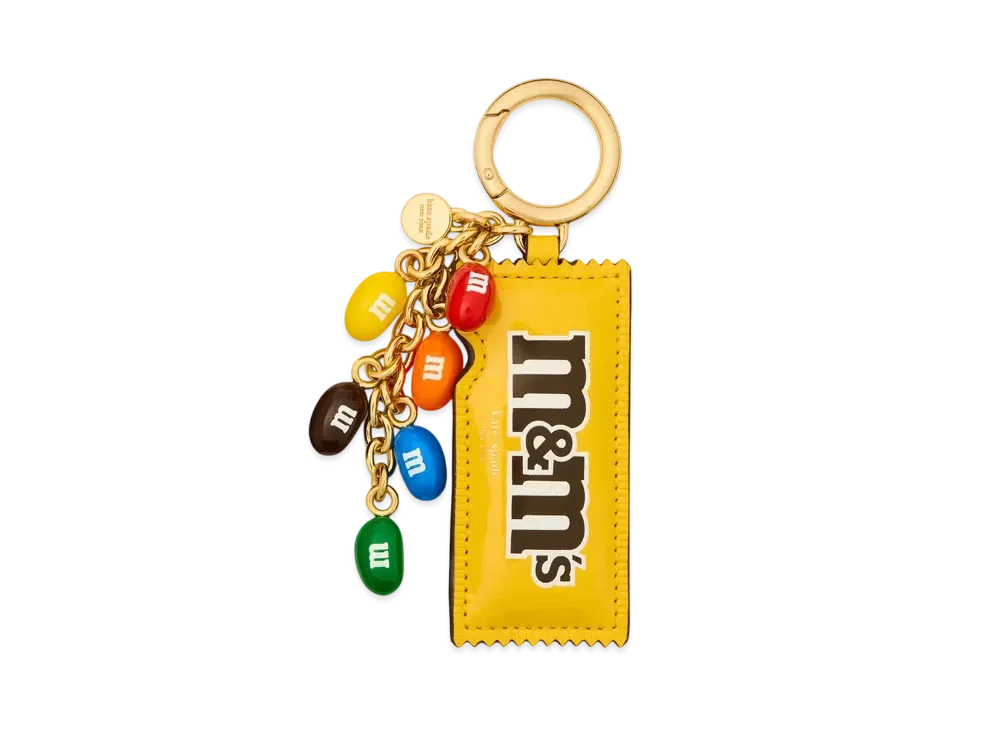 エムアンドエムズ x ケイトスペード ニューヨーク 3D パケット キー フォブ "イエローマルチ" KI773 Y04