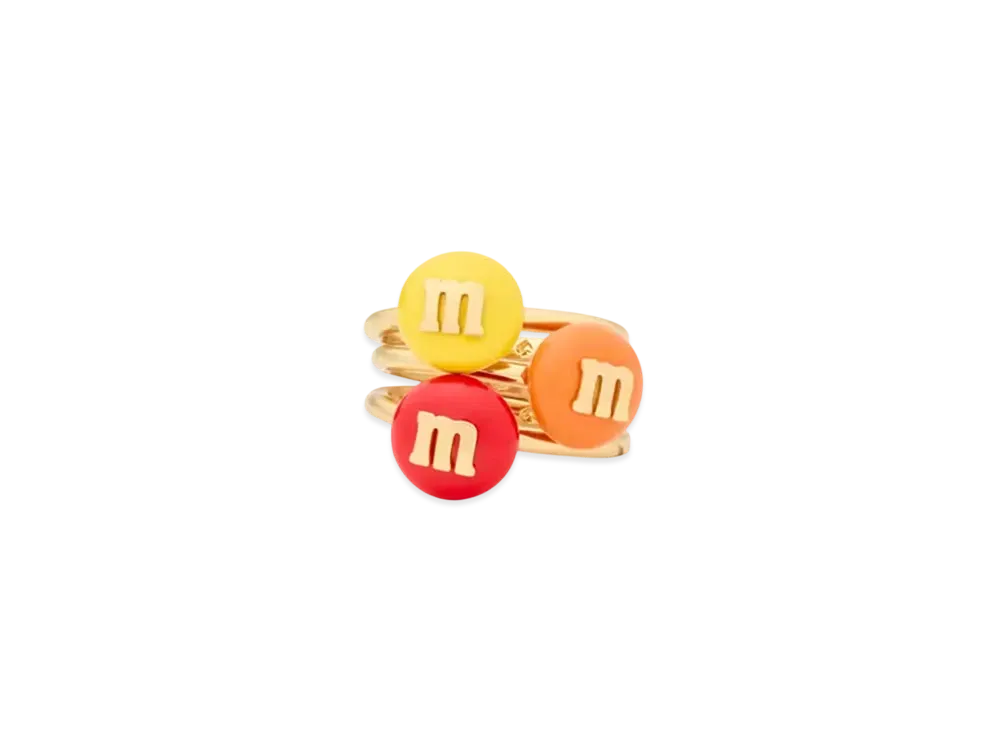 M&M's x katespade New York Stacking Ring Set "Worm Multi"