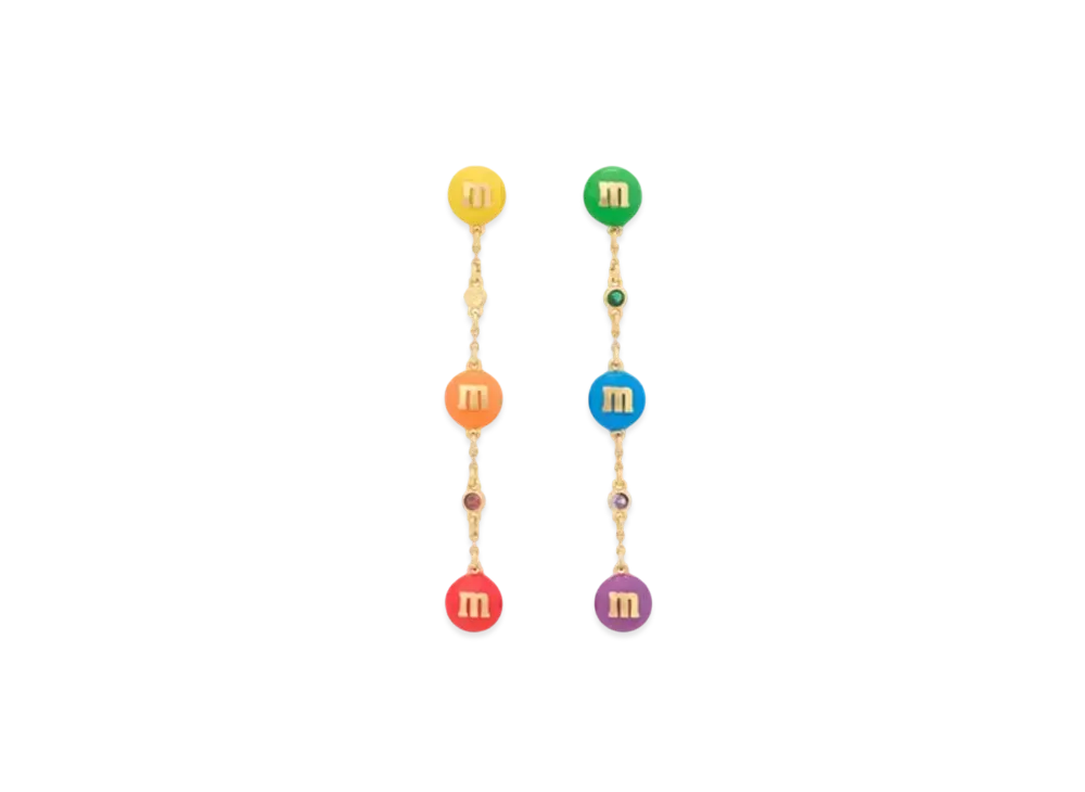 エムアンドエムズ x ケイトスペード ニューヨーク リニア ピアス "レインボーマルチ" KJ262 V11