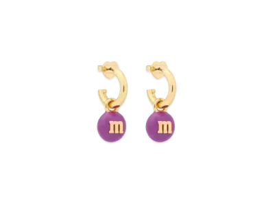 M&M's x katespade New York Charm Huggie "Purple"