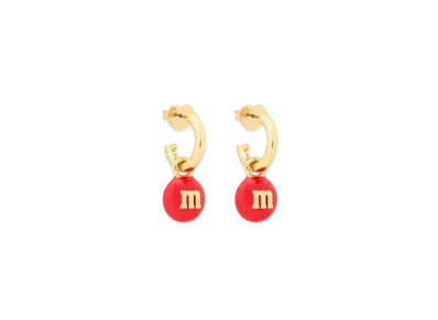 M&M's x katespade New York Charm Huggie "Red"