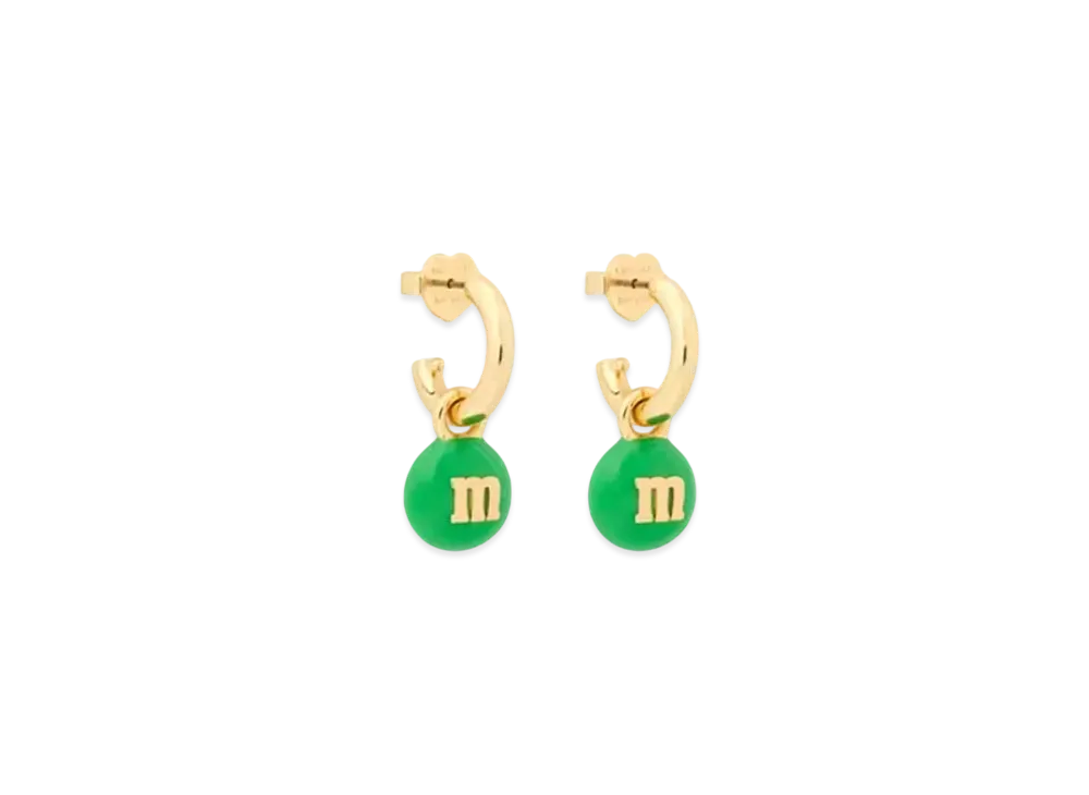 エムアンドエムズ x ケイトスペード ニューヨーク チャーム ハギー "グリーン/ゴールド" KJ269 UT0