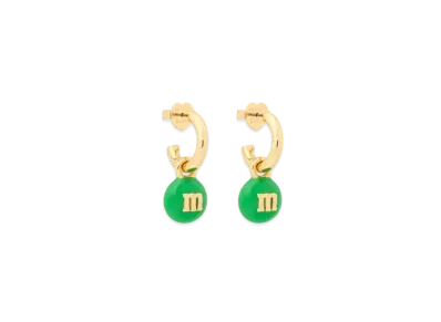 M&M's x katespade New York Charm Huggie "Green/Gold"