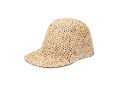 KIJIMA TAKAYUKI Raffia & Paper BB Cap "Beige"