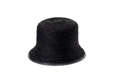 KIJIMA TAKAYUKI Raffia Bucket Hat "Black"
