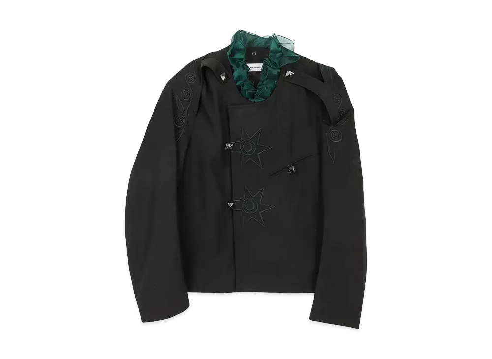 KIKO KOSTADINOV Nesebur Embroidered Blazer "Black / Green"