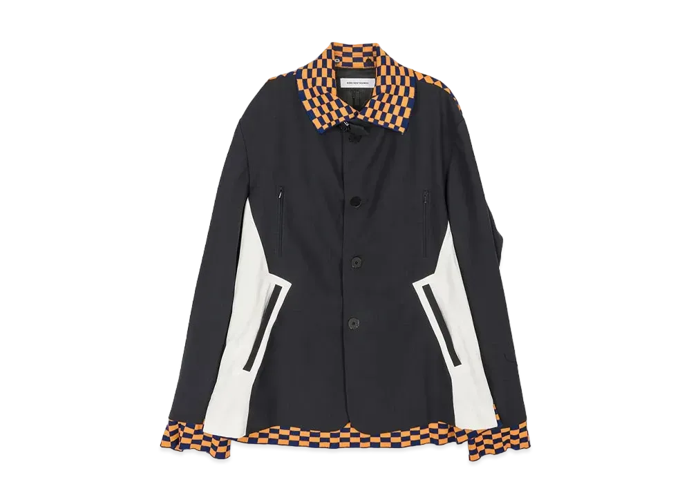 KIKO KOSTADINOV Sorelle Jacket "Graphite / Ecru / Orange Check"