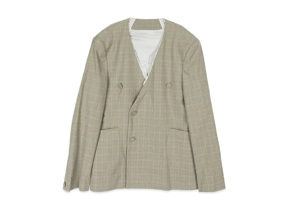 KIKO KOSTADINOV Orma Reversible Blazer "Stone Yellow Check"