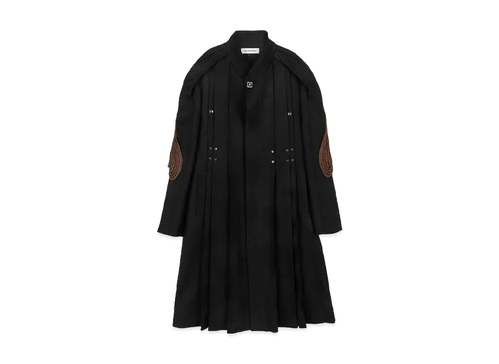 KIKO KOSTADINOV Deultum Pleated Coat "Raven Black / Sparkle Brown"