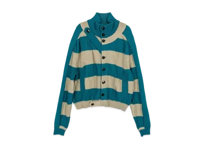 KIKO KOSTADINOV Merli Twinset Cardigan "Teal Green / Beige"