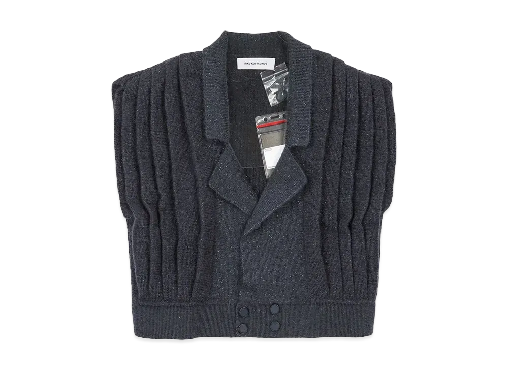 KIKO KOSTADINOV Orson Knitted Vest "Shiny Graphite"