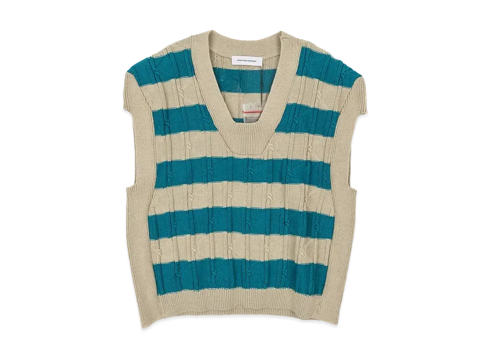 KIKO KOSTADINOV Merli Twinset Vest "Beige / Teal Green"