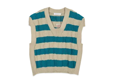 KIKO KOSTADINOV Merli Twinset Vest "Beige / Teal Green"