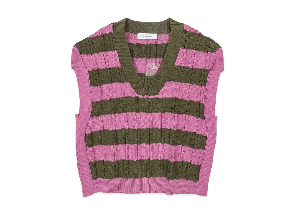 KIKO KOSTADINOV Merli Twinset Vest "Rose Pink / Khaki"