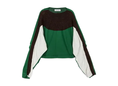 KIKO KOSTADINOV Solon Knit Hybrid LS Top "Hunter Green / Rust / White"