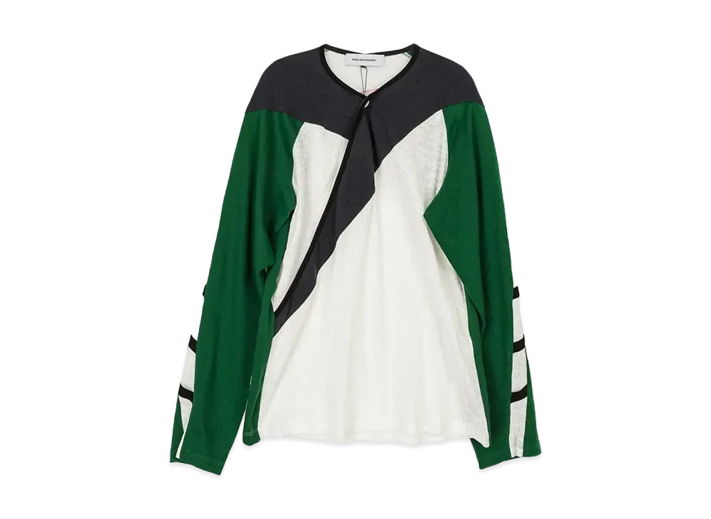 KIKO KOSTADINOV Remus Top "White / Dim Grey / Hunter Green"