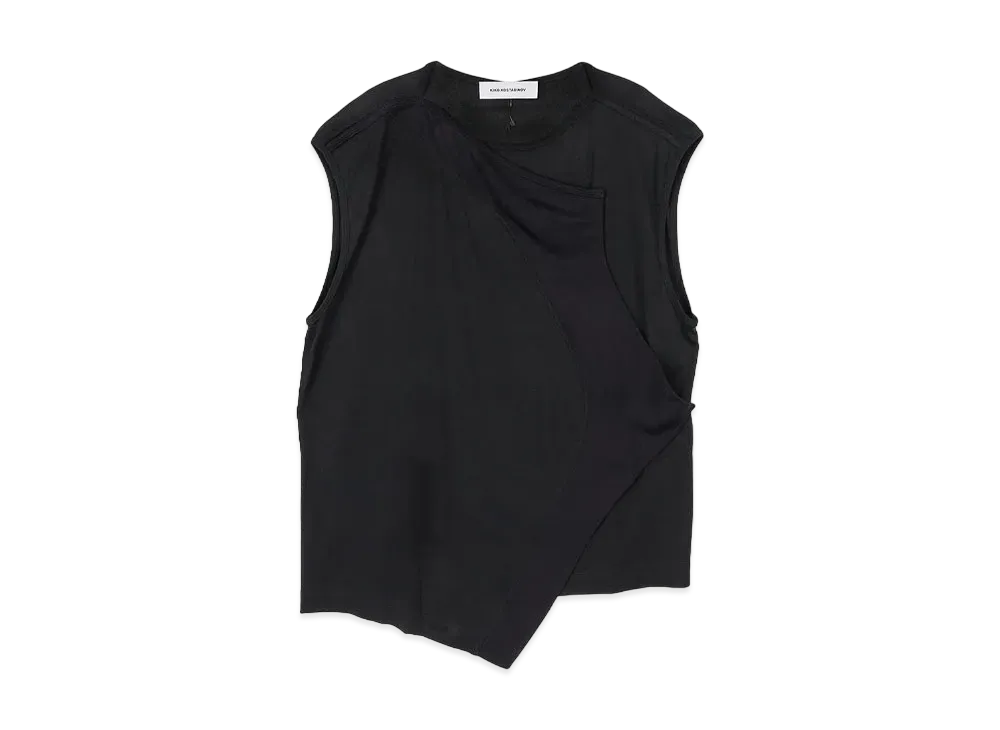 KIKO KOSTADINOV Zlatyu Sleeveless Shirt "Sable Black/Dark Blue"