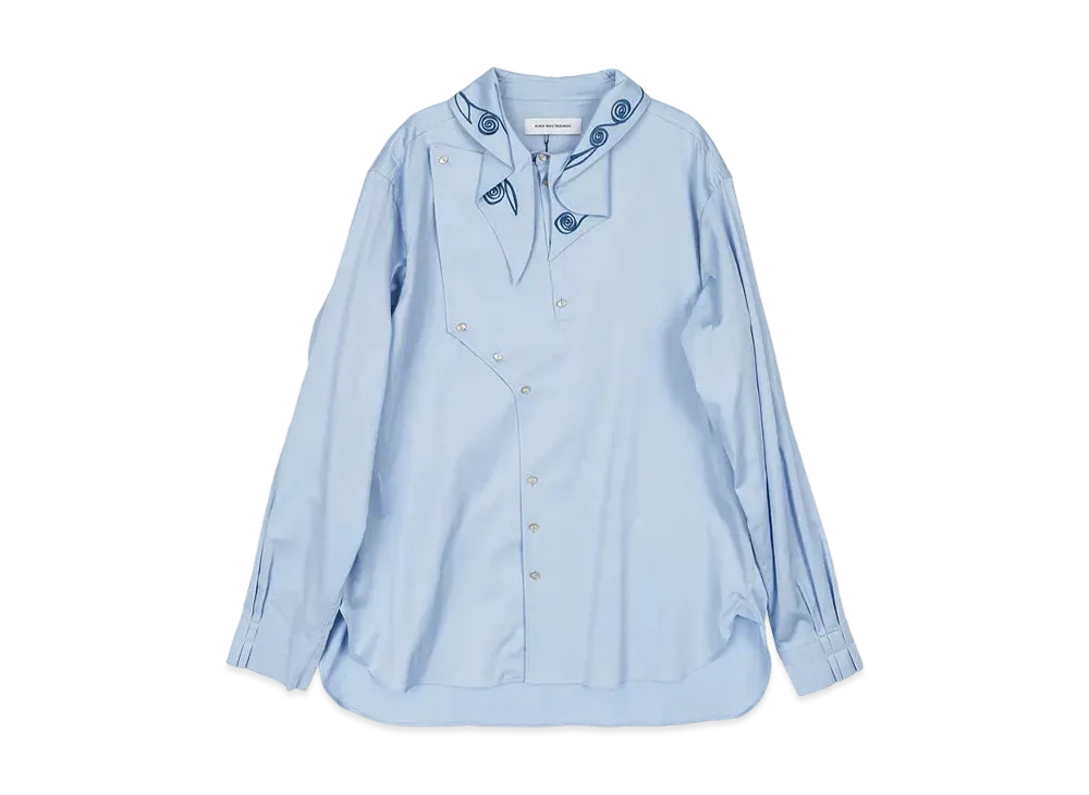 KIKO KOSTADINOV Nesebur Embroidered Shirt "Ice Blue"