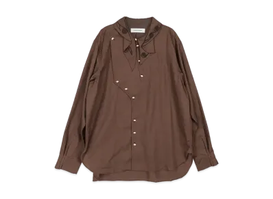 KIKO KOSTADINOV Nesebur Embroidered Shirt "Walnut Brown"