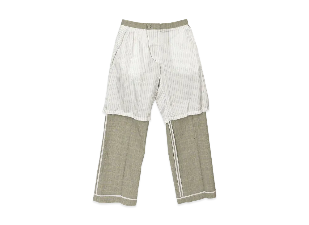 KIKO KOSTADINOV Orma Reversible Trouser "Yellow Check / B&W Pinstripe"