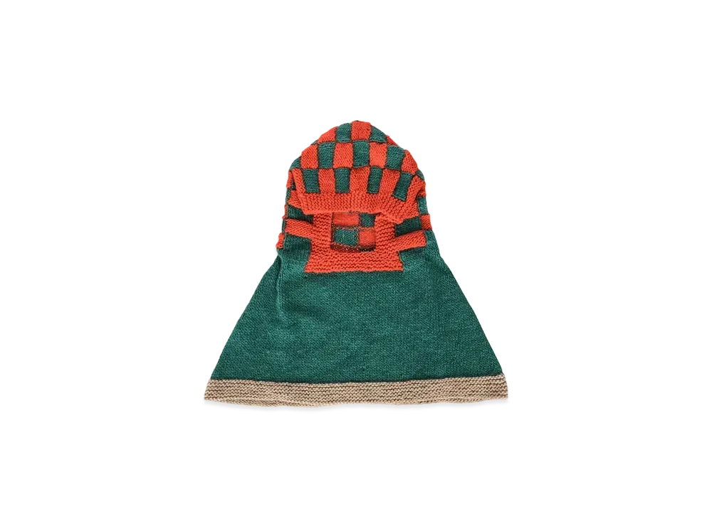 KIKO KOSTADINOV Agathon Crochet Balaclava "Green / Flame"