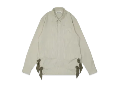 KIKO KOSTADINOV Rino Twisted Jersey Shirt "Moss Green Stripe/Taupe"