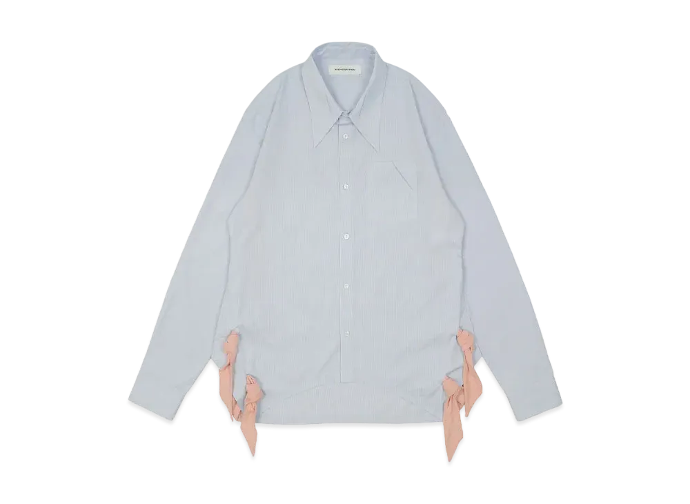 KIKO KOSTADINOV Rino Twisted Jersey Shirt "L Blue Stripe / Rose Tan"