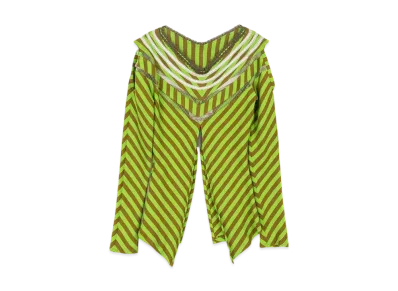 KIKO KOSTADINOV Panoply Top "Green Stripe/Rose Pink"