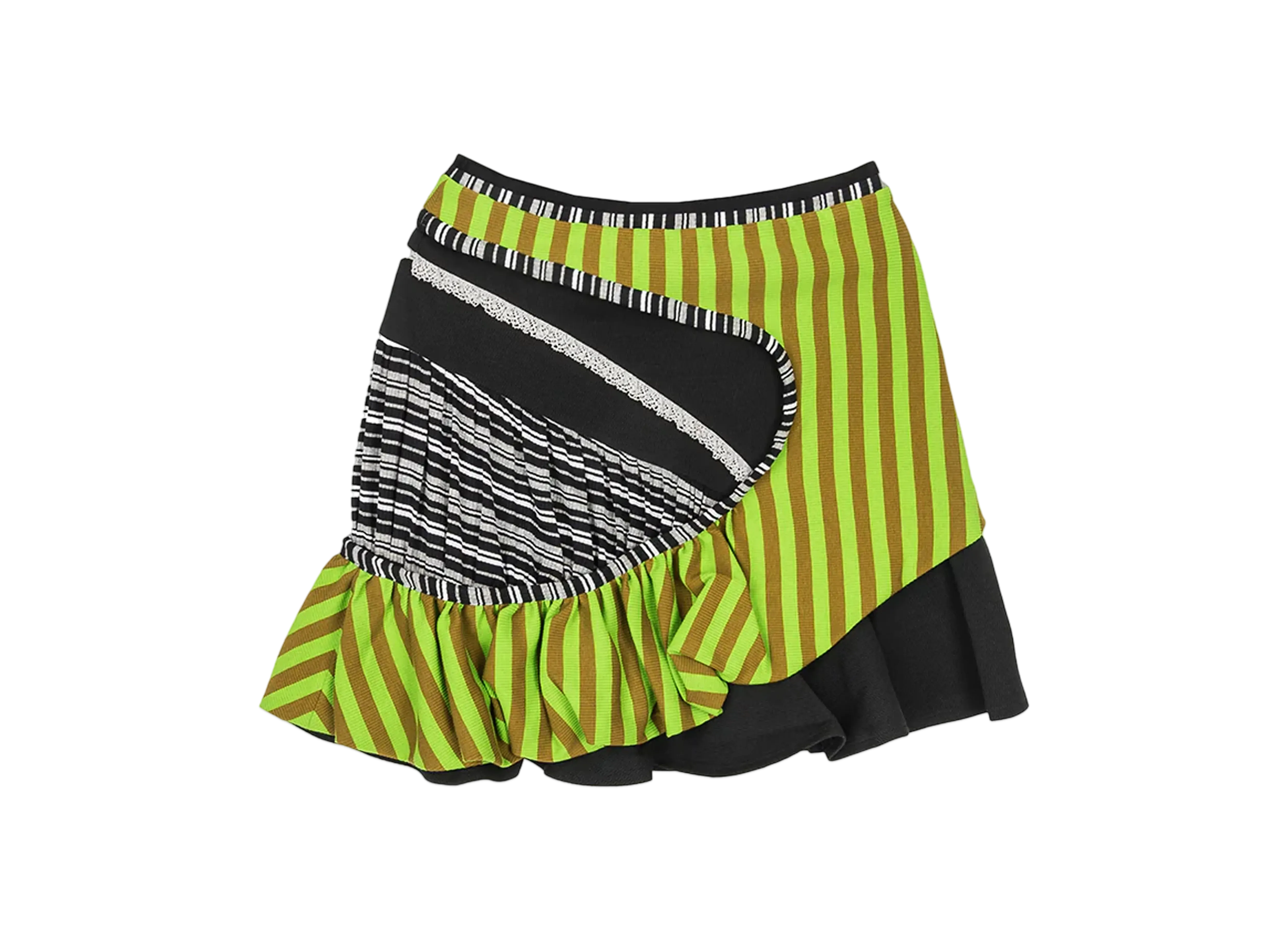 KIKO KOSTADINOV Simultanism Skirt "Rib / Green Stripe / Stripe"