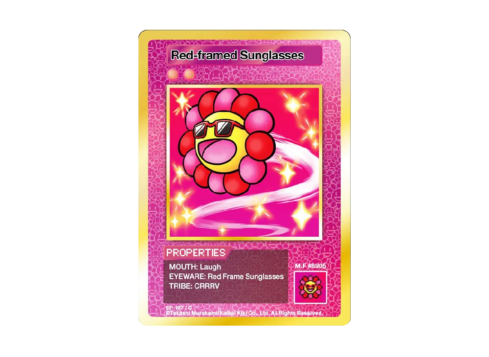 赤フチのサングラス C [SP-197]【英語版】(ムラカミフラワーズ「108フラワーズ リバイズド」)