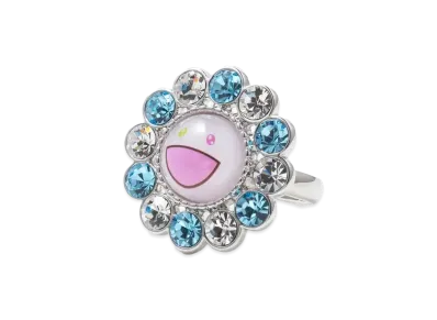 Takashi Murakami x Liquem Flower Ring "Blue/White"