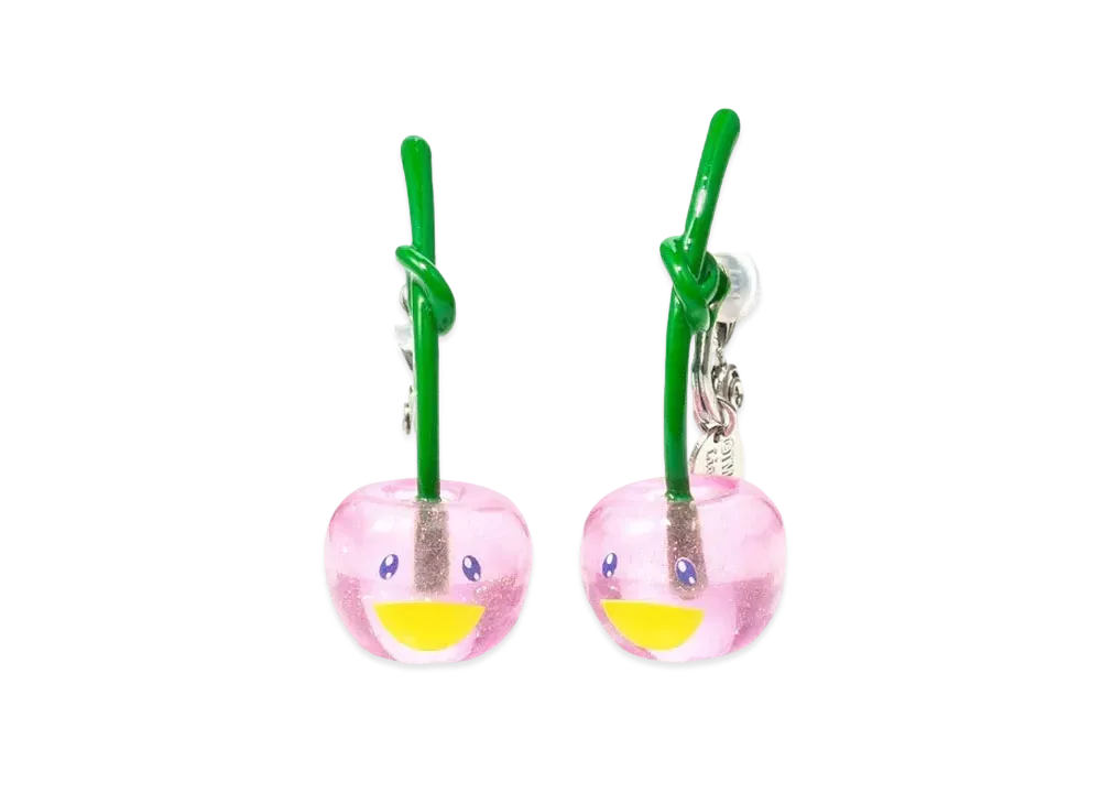 Takashi Murakami x Liquem Cherry Earrings "Baby Pink"