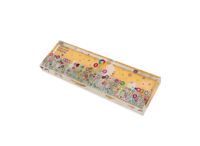 Takashi Murakami Mononoke Kyoto Acrylic Block Summer Flower Garden With Golden Sky