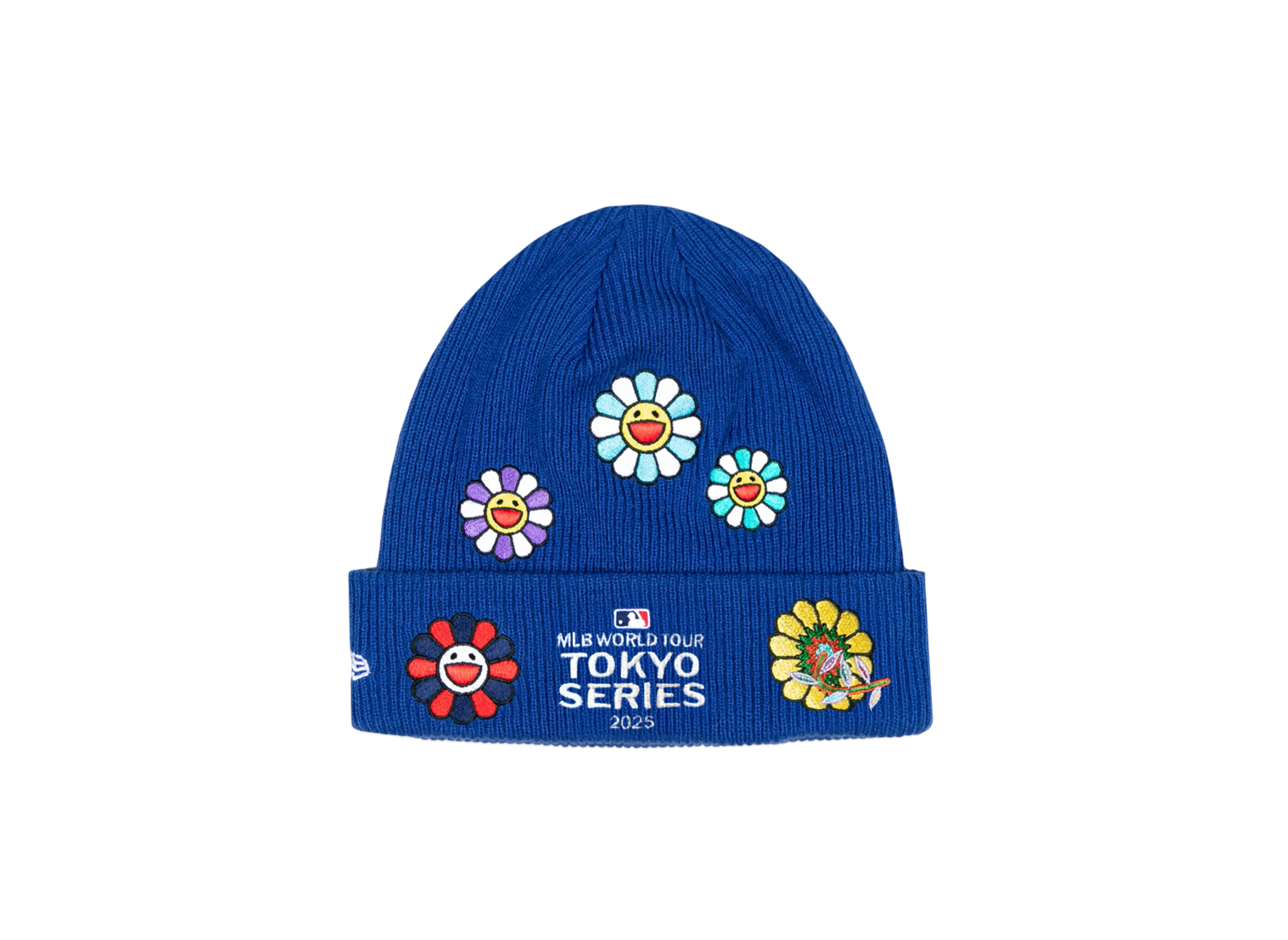 Takashi Murakami x MLB World Tour Tokyo Series 2025 New Era 6 Dart Cubs Cuff Beanie "Blue"