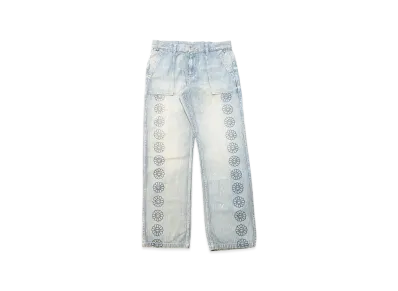 Takashi Murakami TMKK Damaged Baker Pants "Indigo Hickory"